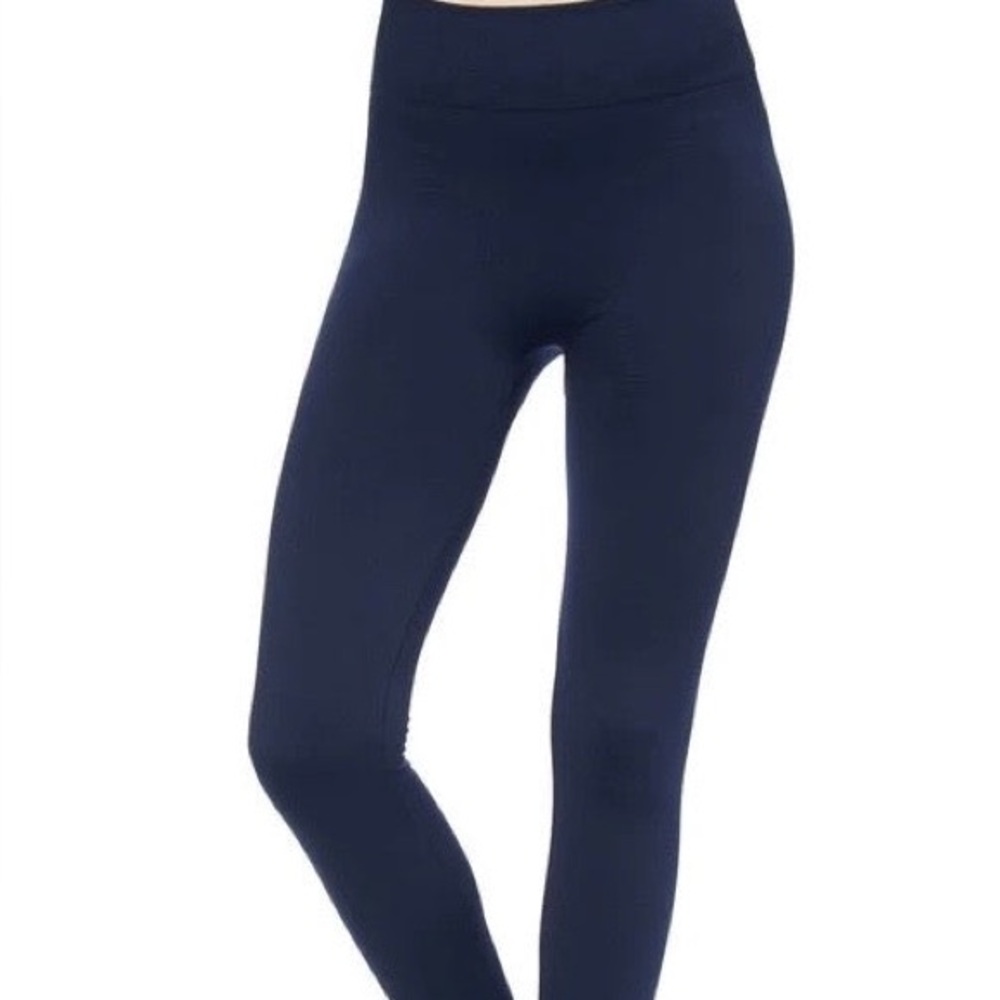Plus Size Navy Blue Fleece Leggings-Fits Size 14-20